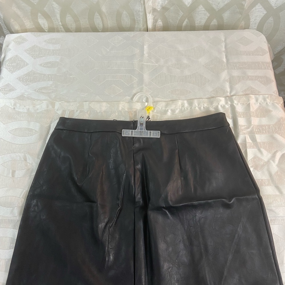 Faux Mini Leather Skirt